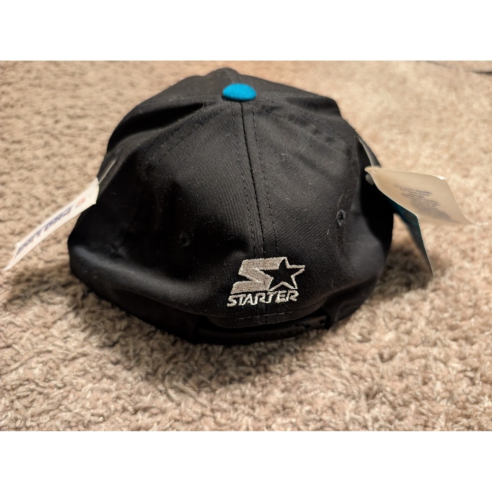 Starter Super Bowl XXXVIII 38 Georgia‎ Dome Atlanta 1994 Black Teal Snapback Hat - Picture 2 of 8